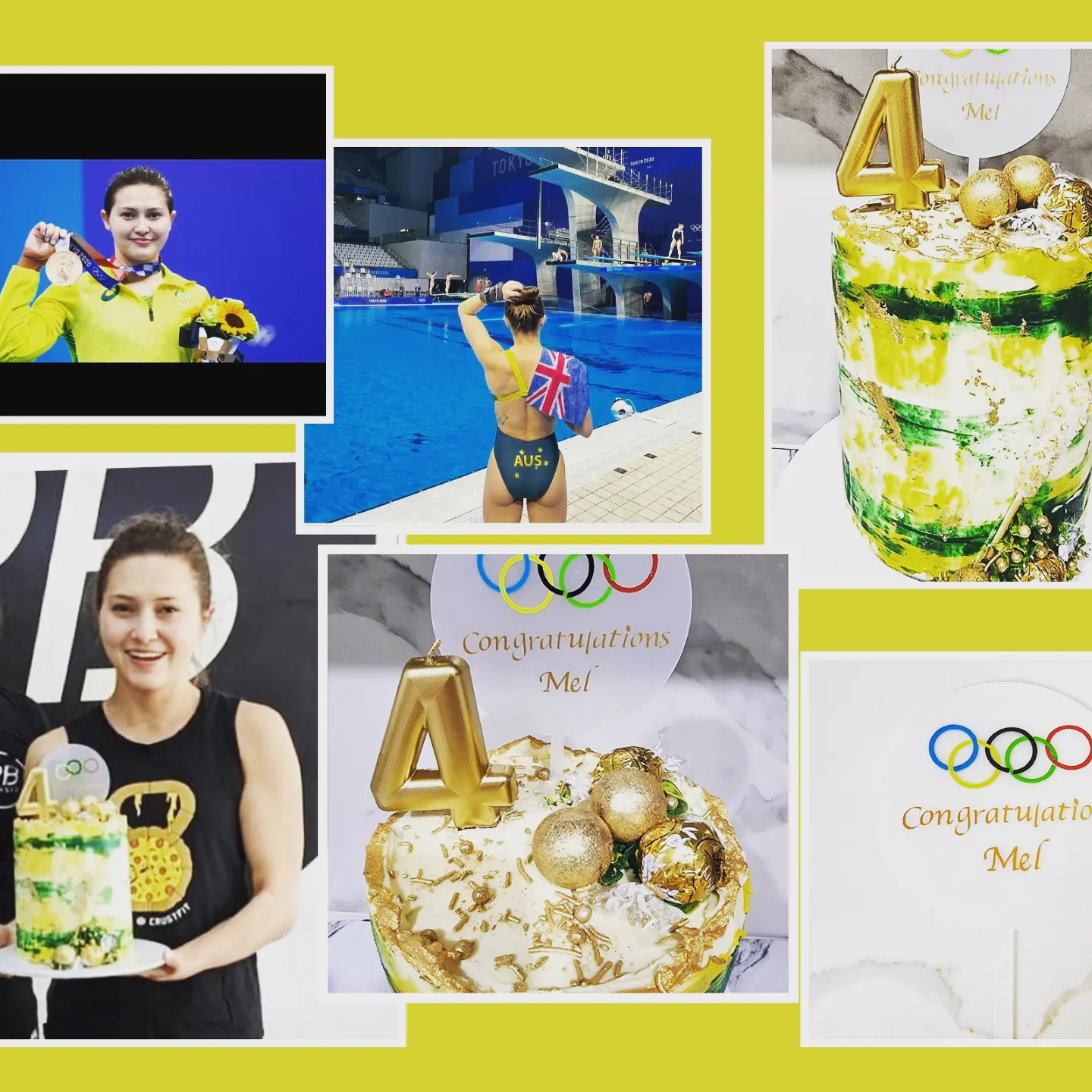 Melissa Wu Olympic diver Australian themed celebration cake